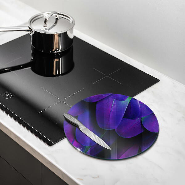 Krájecí prkénko skleněné Neonové peří