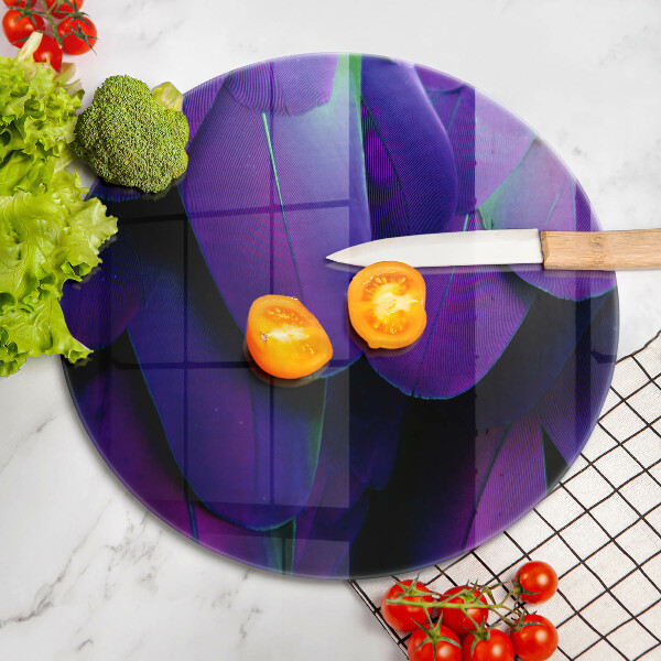 Krájecí prkénko skleněné Neonové peří