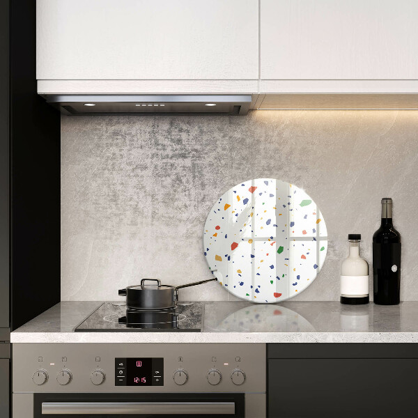 Skleněná deska do kuchyně Barevná kamenina