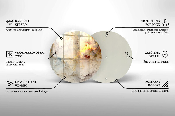 Skleněná deska do kuchyně Textura mramoru se zlatem