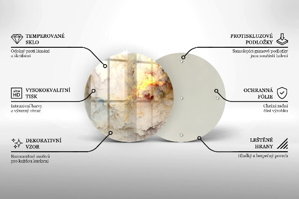 Skleněná deska do kuchyně Textura mramoru se zlatem