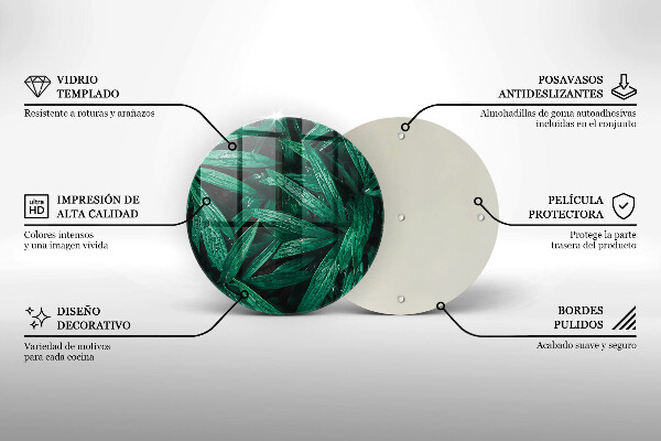 Skleněná deska do kuchyně Listy rostlin