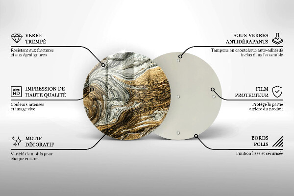 Skleněné krájecí prkénko Bohatá abstrakce