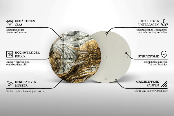 Skleněné krájecí prkénko Bohatá abstrakce