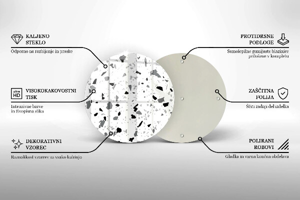 Skleněné krájecí prkénko Dekorativní kamenina