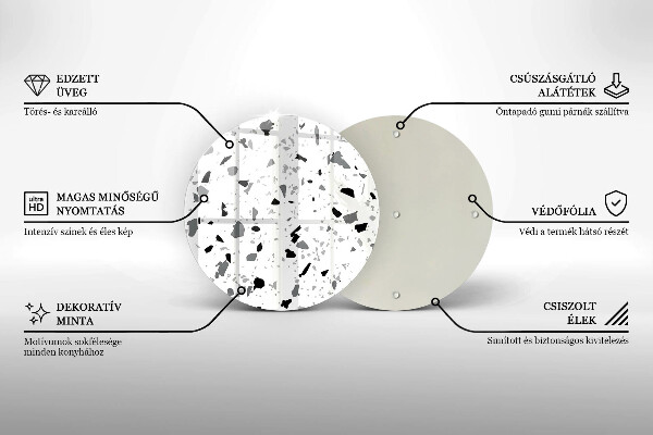 Skleněné krájecí prkénko Dekorativní kamenina