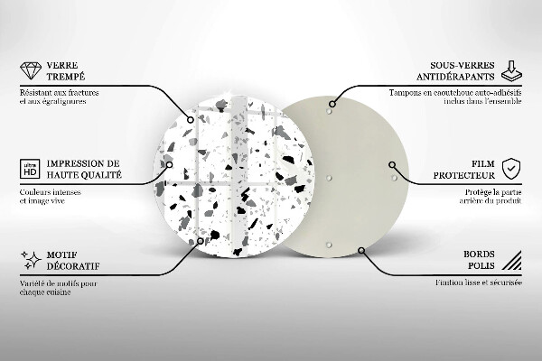 Skleněné krájecí prkénko Dekorativní kamenina