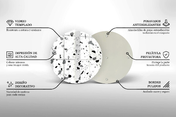 Skleněné krájecí prkénko Dekorativní kamenina