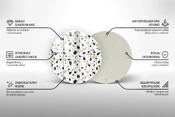 Skleněné krájecí prkénko Dekorativní kamenina