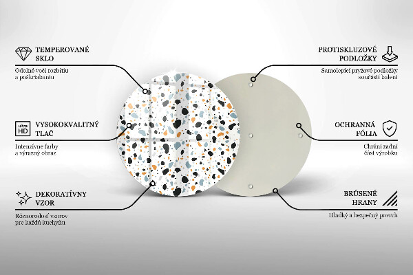 Skleněné krájecí prkénko Dekorativní kamenina