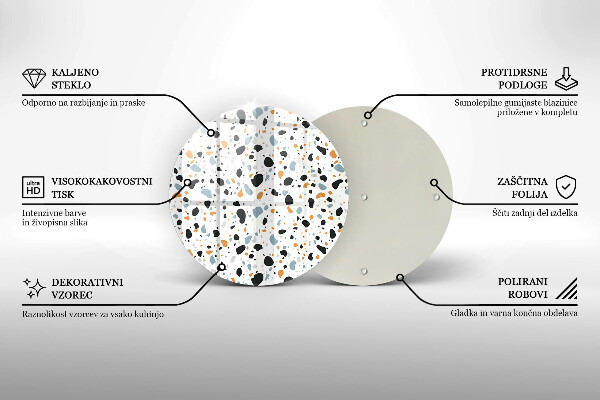 Skleněné krájecí prkénko Dekorativní kamenina