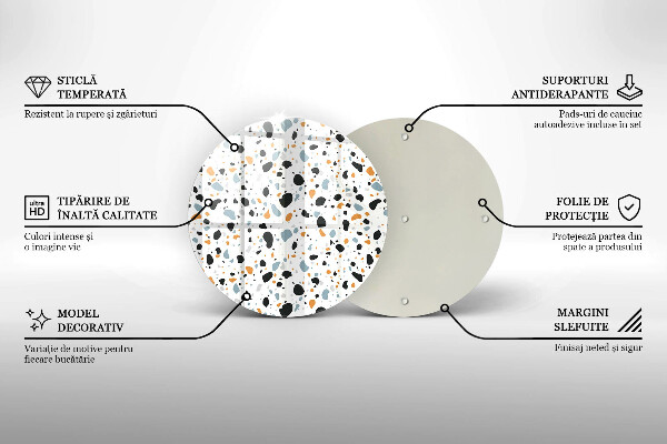 Skleněné krájecí prkénko Dekorativní kamenina