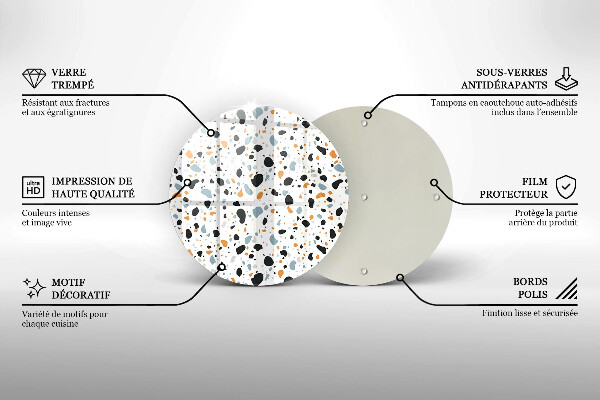 Skleněné krájecí prkénko Dekorativní kamenina