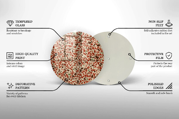 Skleněné krájecí prkénko Jemná kamenina