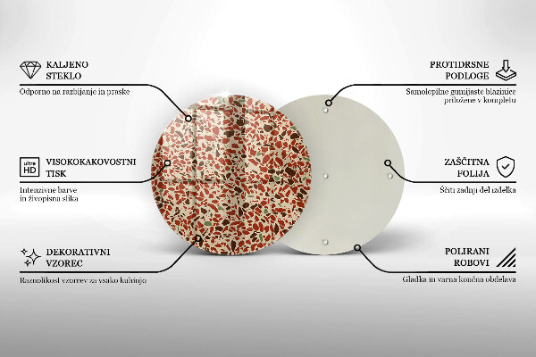 Skleněné krájecí prkénko Jemná kamenina