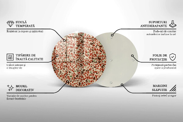 Skleněné krájecí prkénko Jemná kamenina