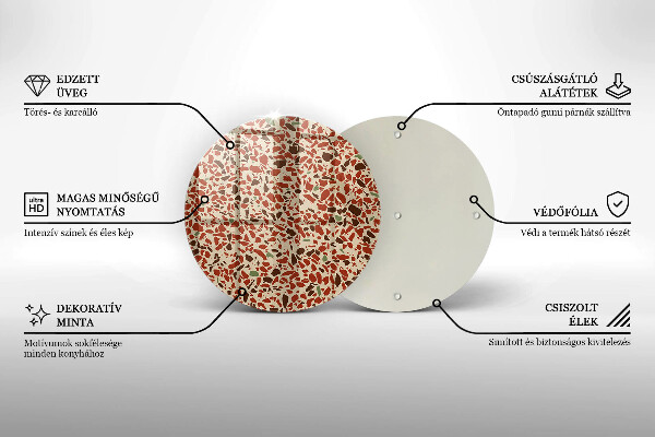 Skleněné krájecí prkénko Jemná kamenina