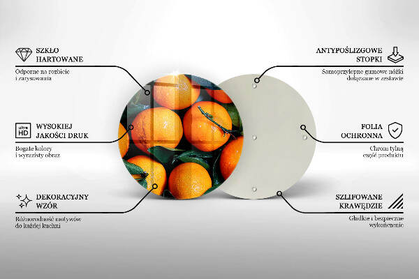 Skleněné krájecí prkénko Pomeranč