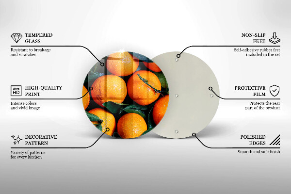 Skleněné krájecí prkénko Pomeranč