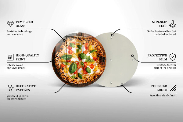 Skleněná krájecí deska Italská pizza