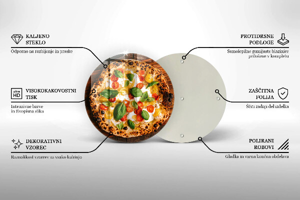 Skleněná krájecí deska Italská pizza