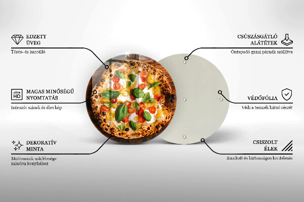 Skleněná krájecí deska Italská pizza