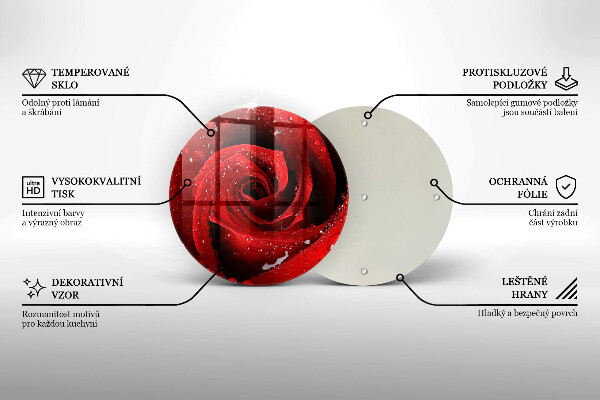 Skleněná deska do kuchyně Okvětní lístky růže