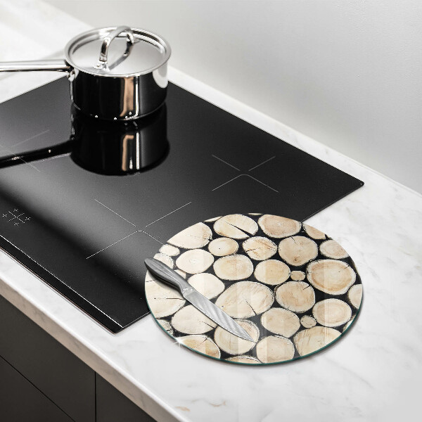 Skleněná deska do kuchyně Dřevěné kmeny stromů