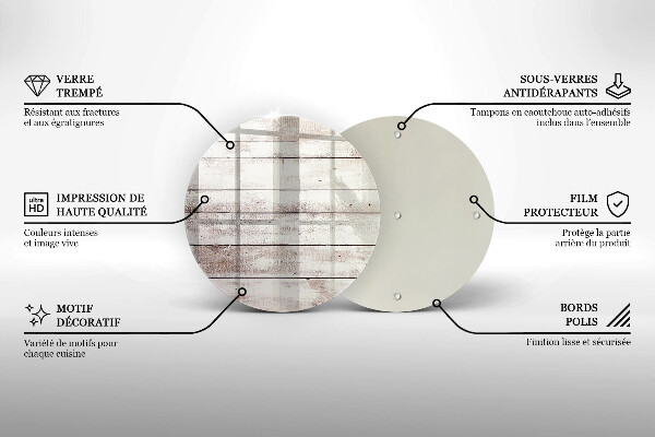 Skleněná deska do kuchyně Staré dřevěné desky