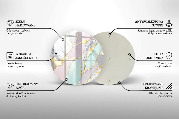 Skleněná deska do kuchyně Pastelový mramor