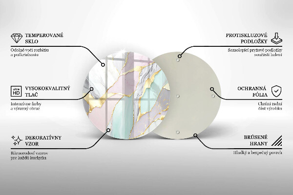Skleněná deska do kuchyně Pastelový mramor