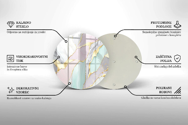 Skleněná deska do kuchyně Pastelový mramor