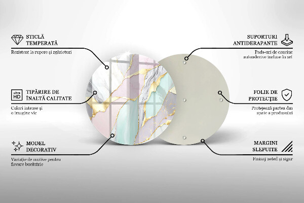 Skleněná deska do kuchyně Pastelový mramor