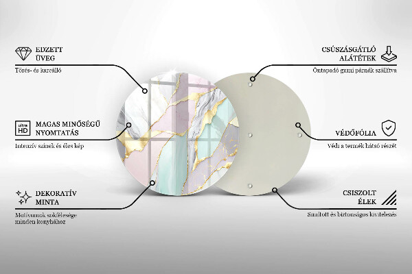 Skleněná deska do kuchyně Pastelový mramor