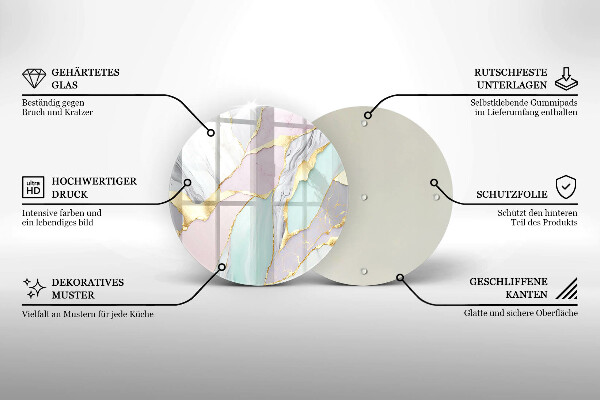 Skleněná deska do kuchyně Pastelový mramor