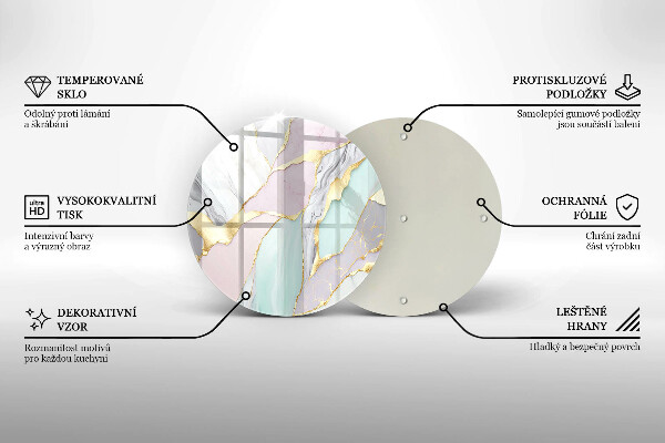 Skleněná deska do kuchyně Pastelový mramor