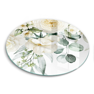 Krájecí prkénko skleněné Akvarel květiny