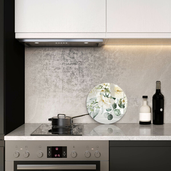 Krájecí prkénko skleněné Akvarel květiny