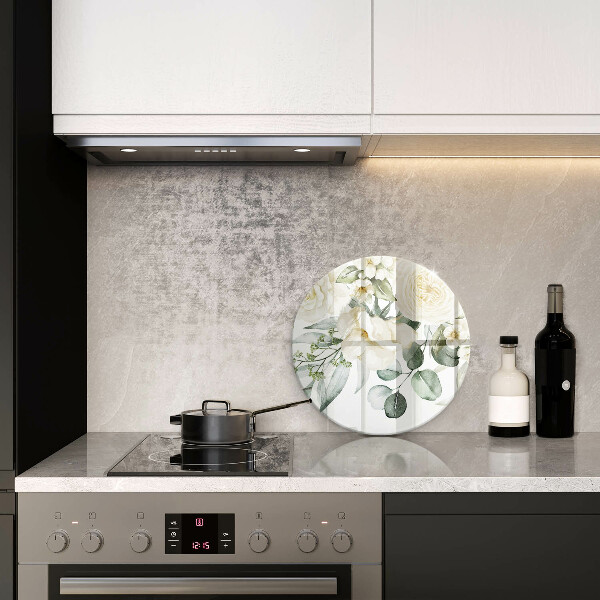 Krájecí prkénko skleněné Akvarel květiny