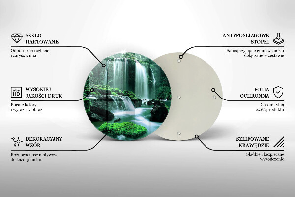 Krájecí prkénko skleněné Divoký vodopád v džungli