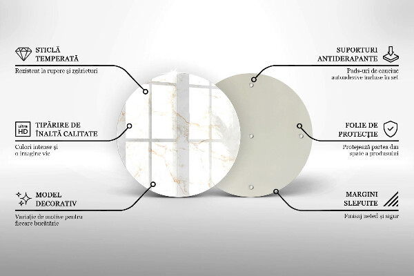 Krájecí prkénko skleněné Elegantní mramorový kámen