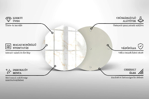 Krájecí prkénko skleněné Elegantní mramorový kámen