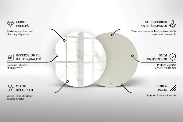Krájecí prkénko skleněné Elegantní mramorový kámen