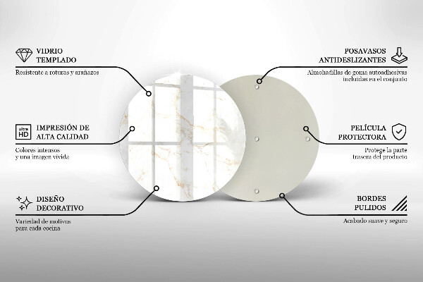 Krájecí prkénko skleněné Elegantní mramorový kámen