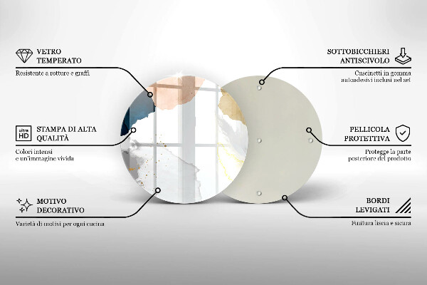 Skleněná deska do kuchyně Abstraktní skvrny