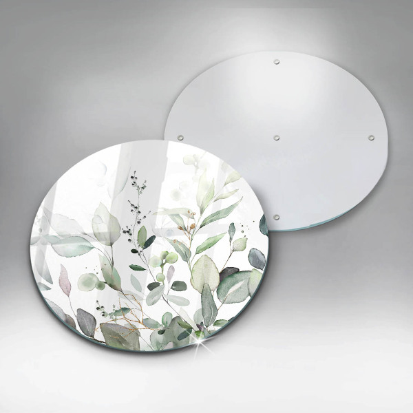 Skleněná deska do kuchyně Akvarel rostliny