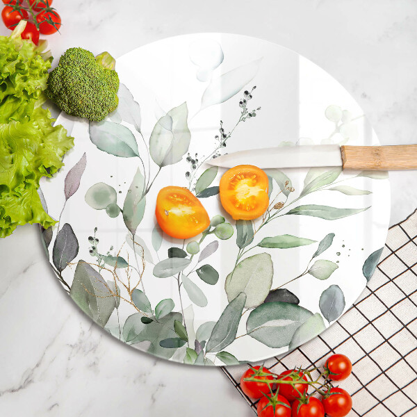 Skleněná deska do kuchyně Akvarel rostliny