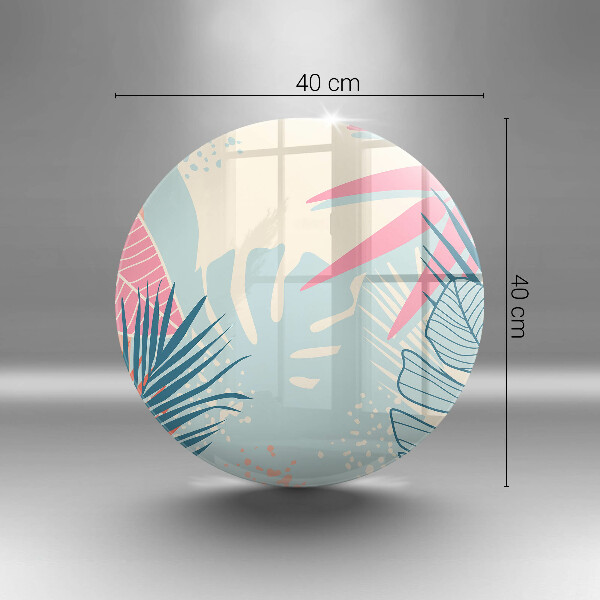 Skleněná deska do kuchyně Pastelové listy