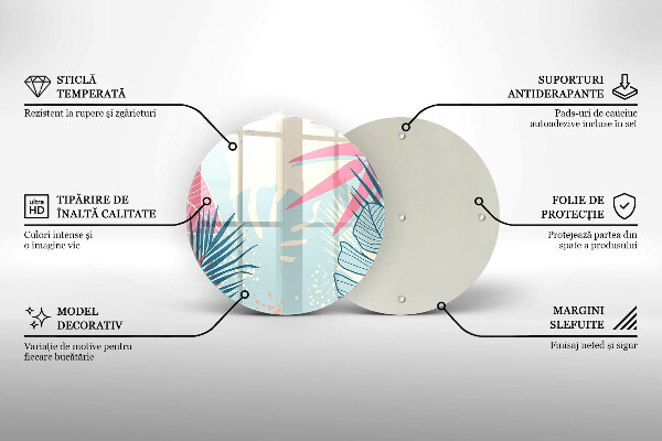 Skleněná deska do kuchyně Pastelové listy