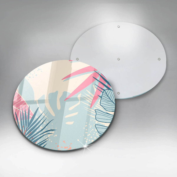 Skleněná deska do kuchyně Pastelové listy